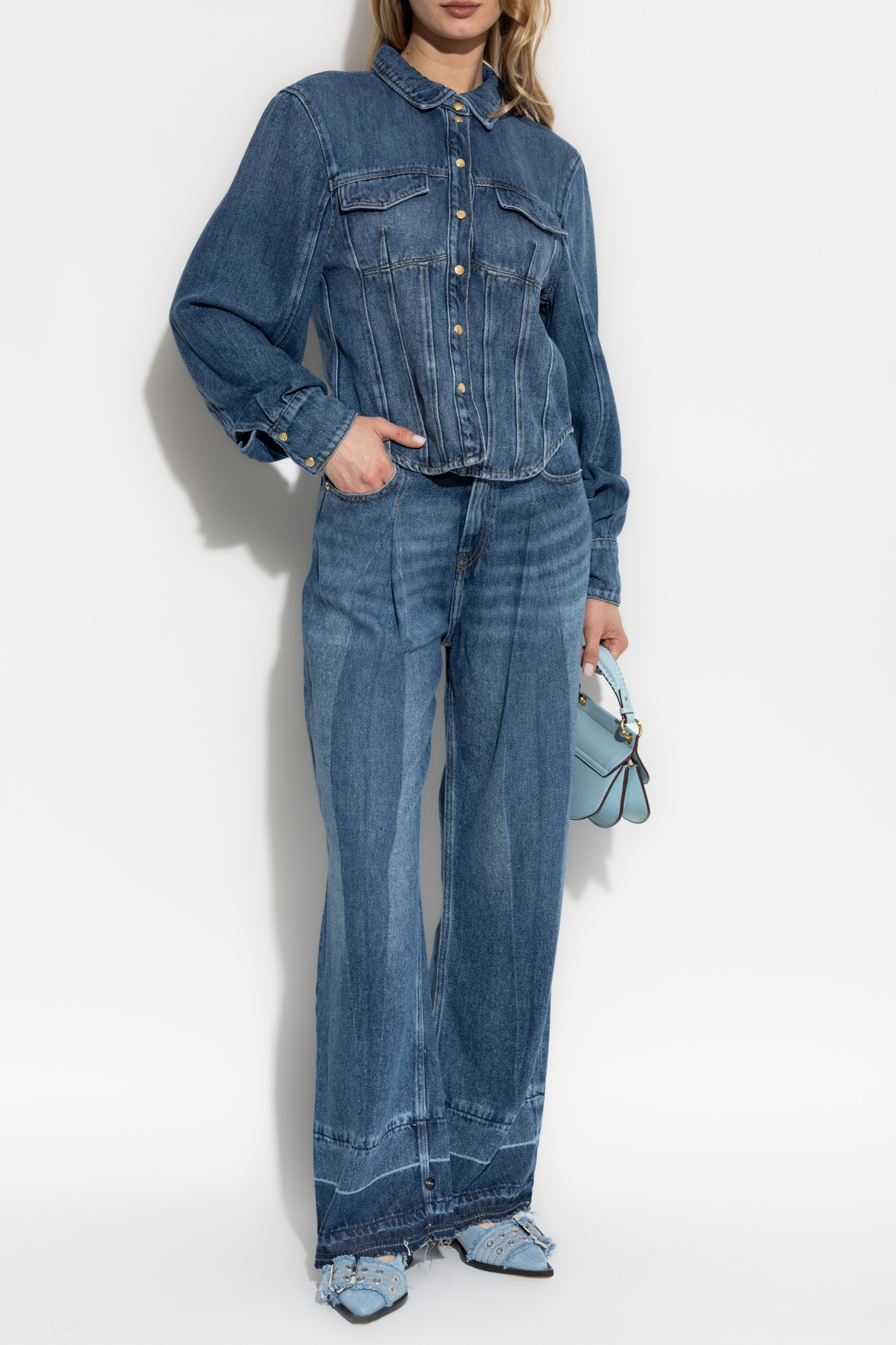 GANNI/ガニー】Light Denim Oversized ：デニムシャツ（シャツ